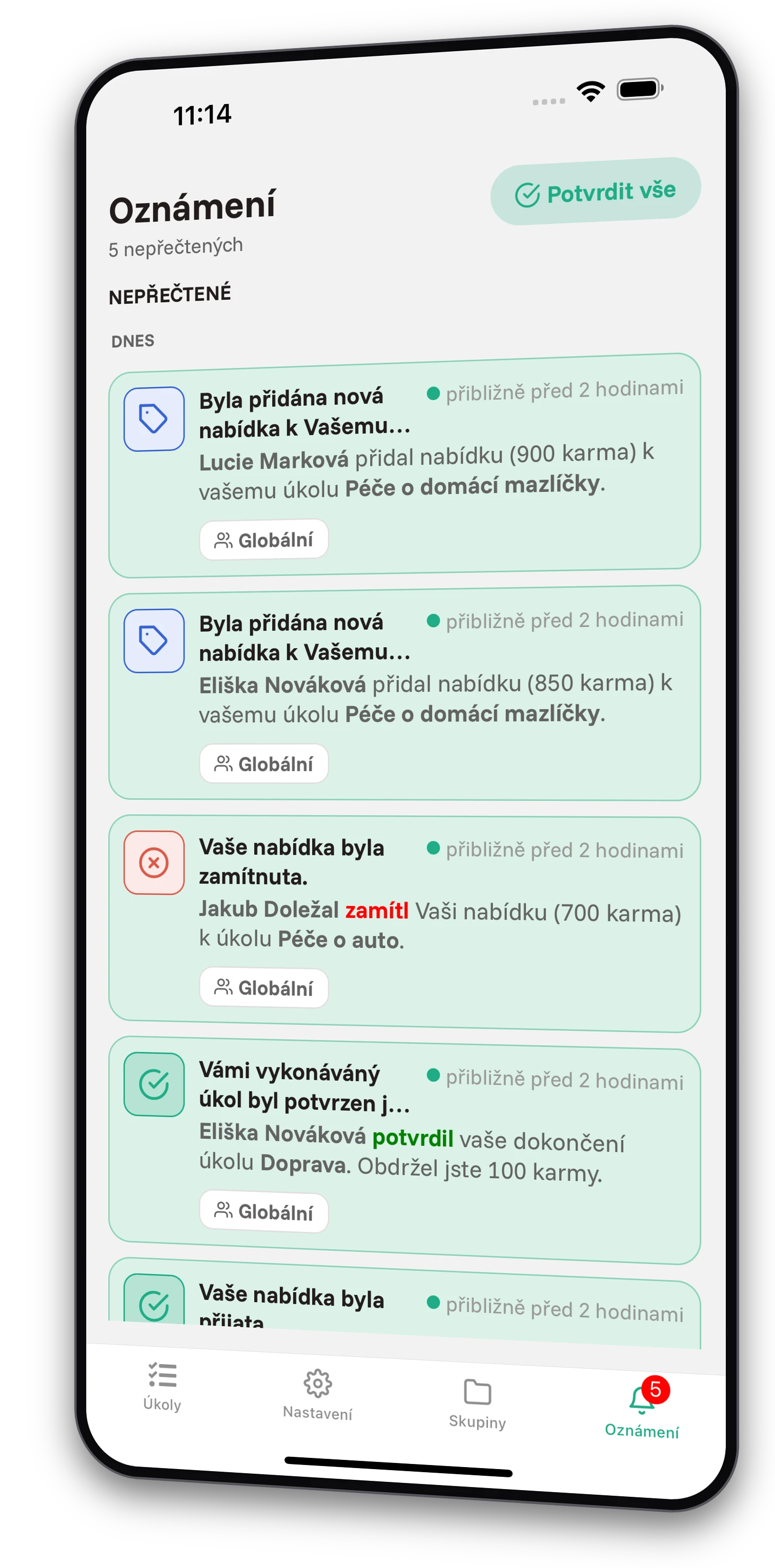 Screenshoty z aplikace Jobiro - Platby virtuální měnou. - Screenshot 3