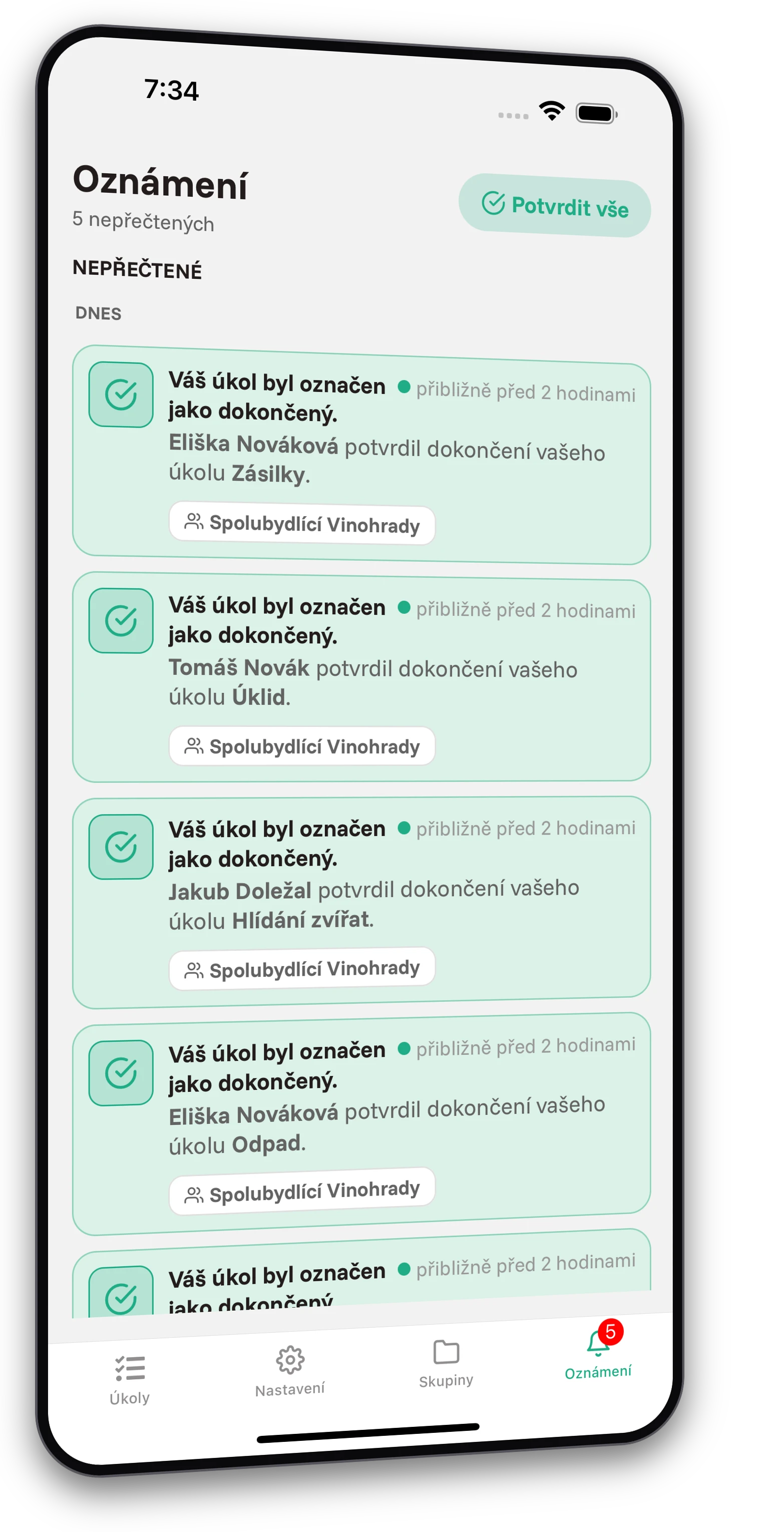 Screenshot z aplikace Jobiro - Mnoho úkolů a zcela zdarma a bez omezení.