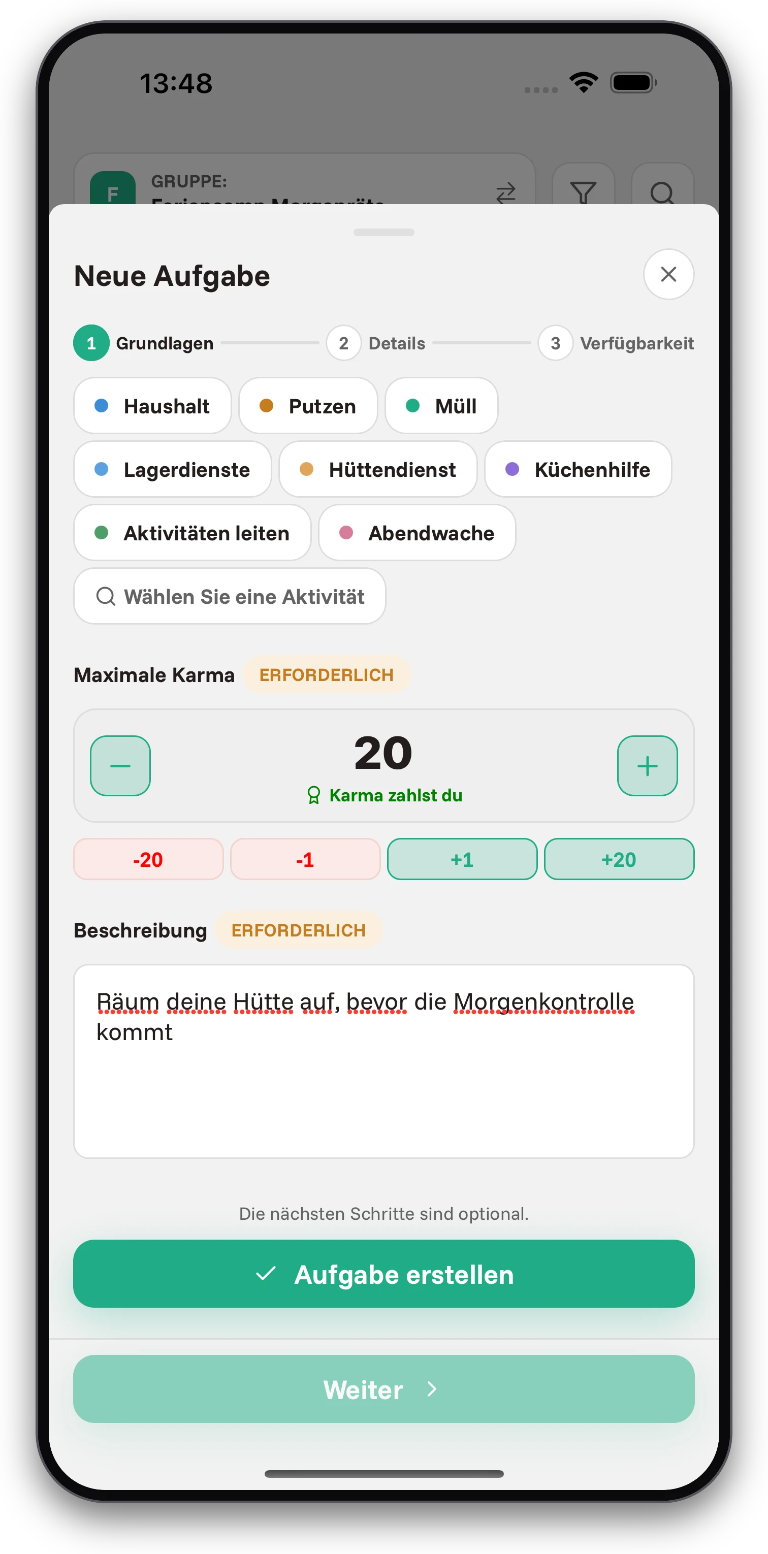 Screenshots der Jobiro-App - Zahlungen in virtueller Währung. - Screenshot 1