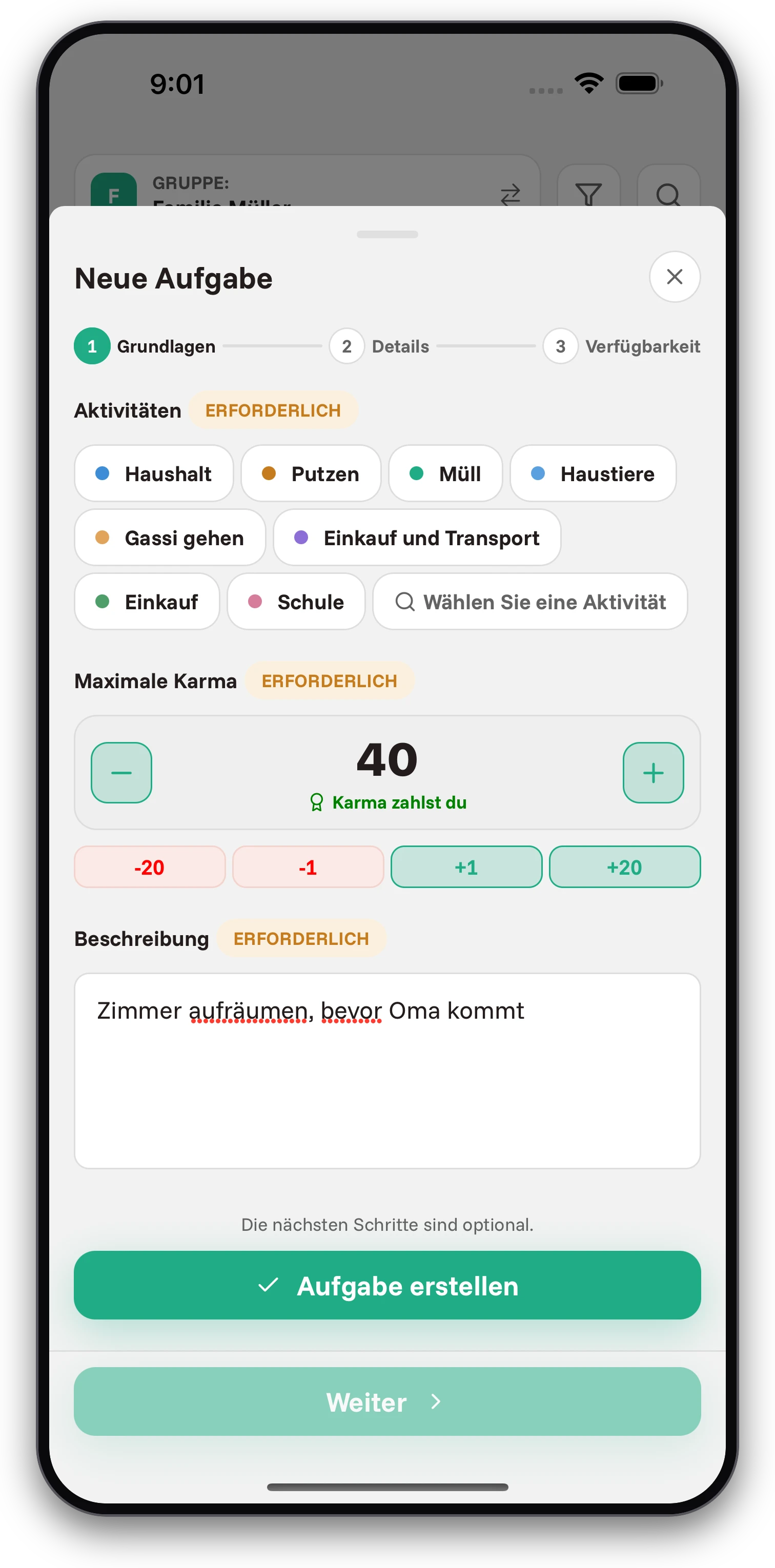 Screenshots der Jobiro-App - Zahlungen in virtueller Währung. - Screenshot 1