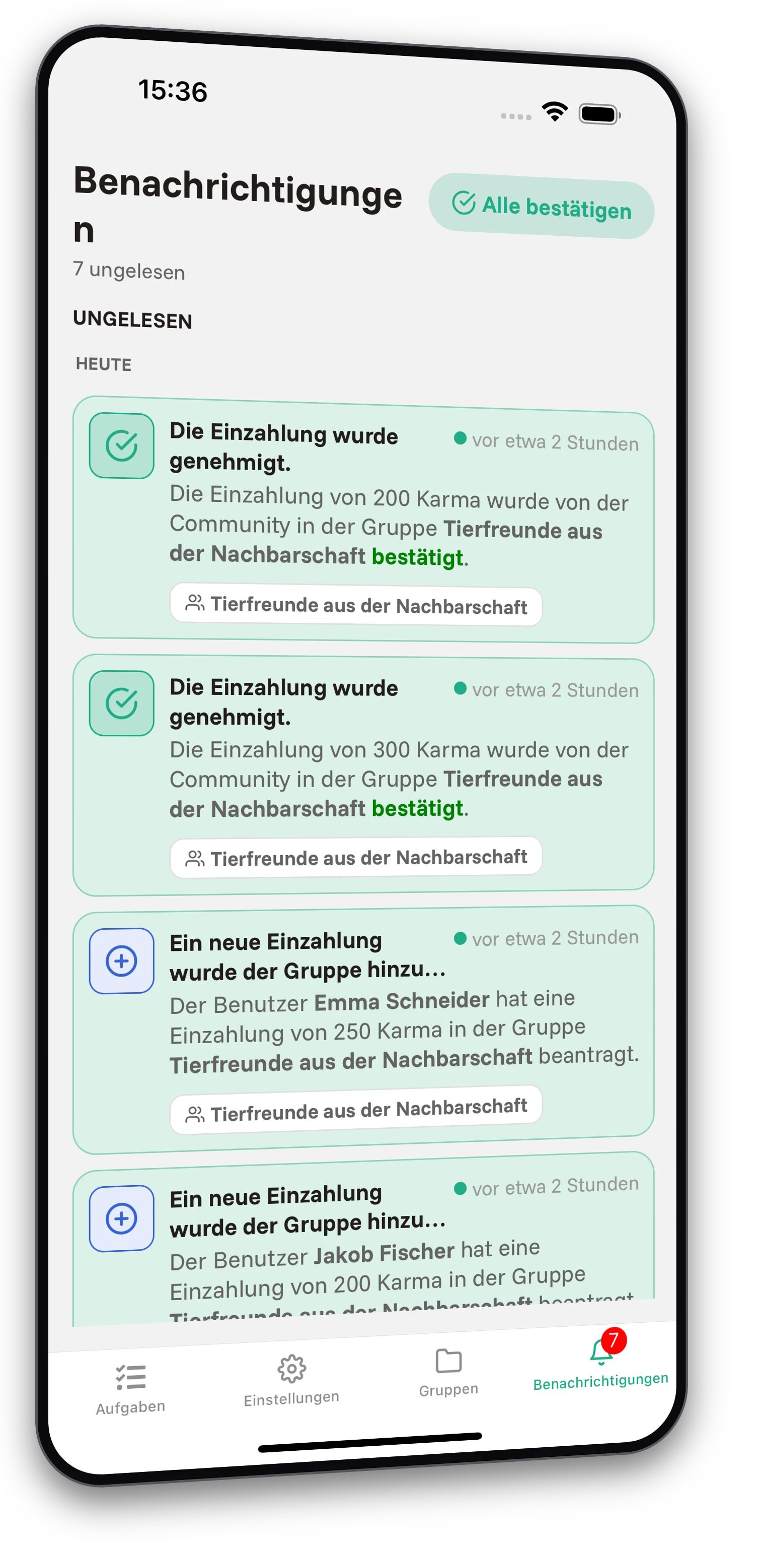 Screenshot der Jobiro-App - Viele Aufgaben, völlig kostenlos und ohne Einschränkungen.