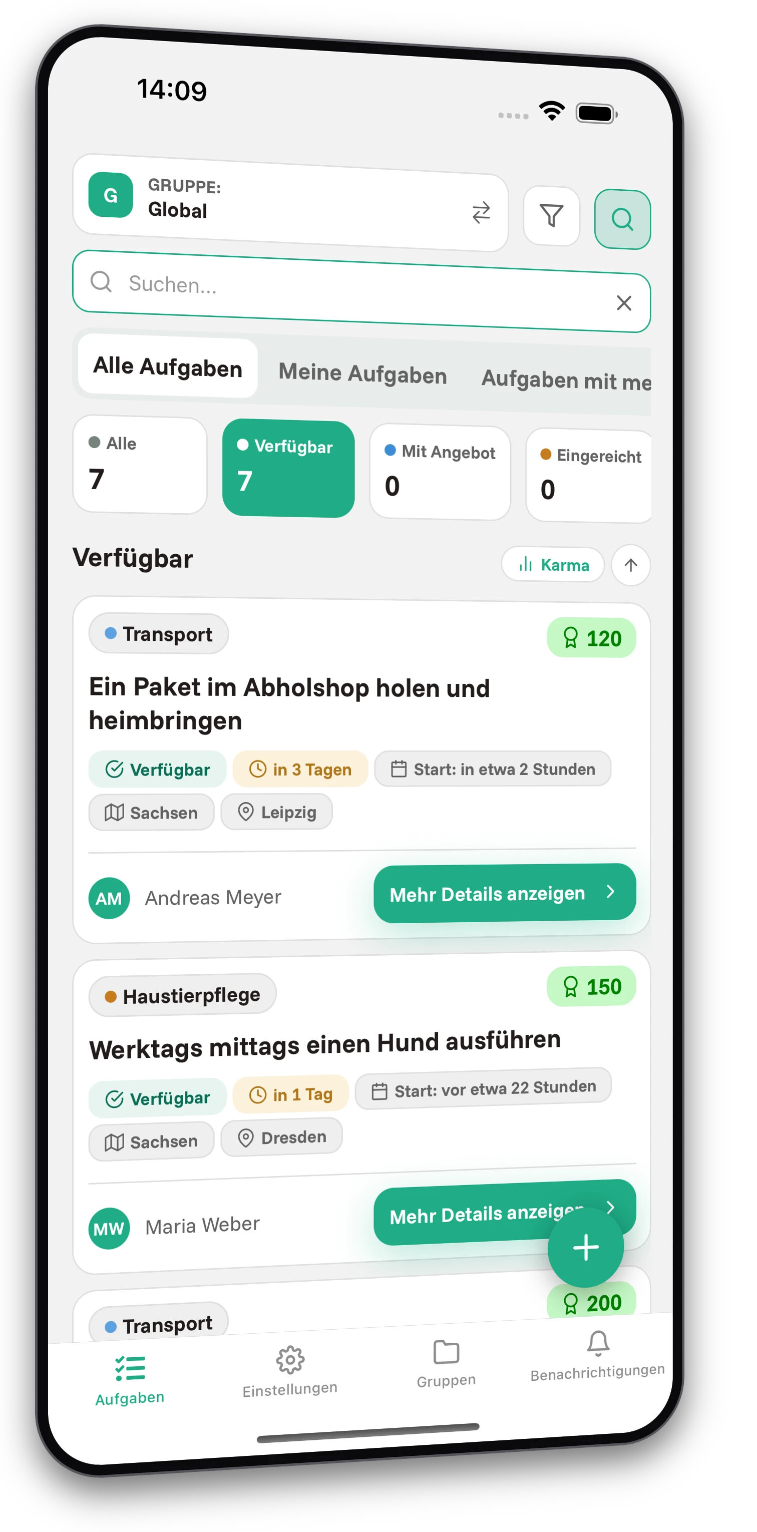 Screenshot der Jobiro-App - Viele Aufgaben, völlig kostenlos und ohne Einschränkungen.