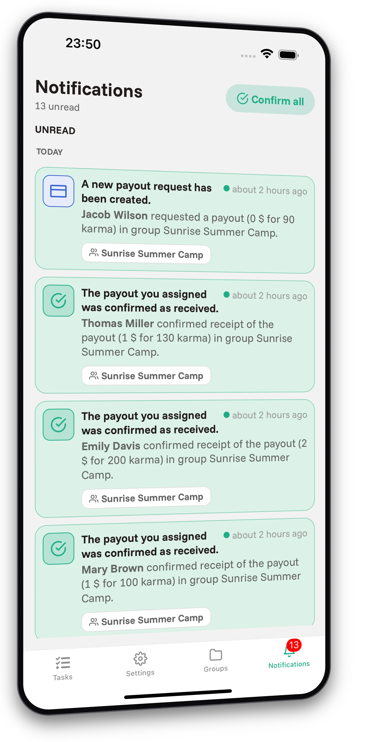 Screenshot of the Jobiro app - Many tasks and completely free and without limits.