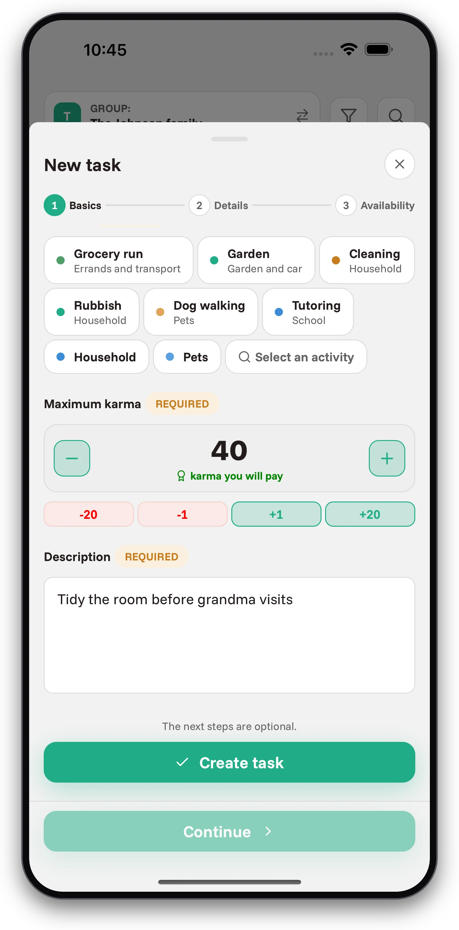 Screenshots from the Jobiro app - Virtual currency payments. - Screenshot 1