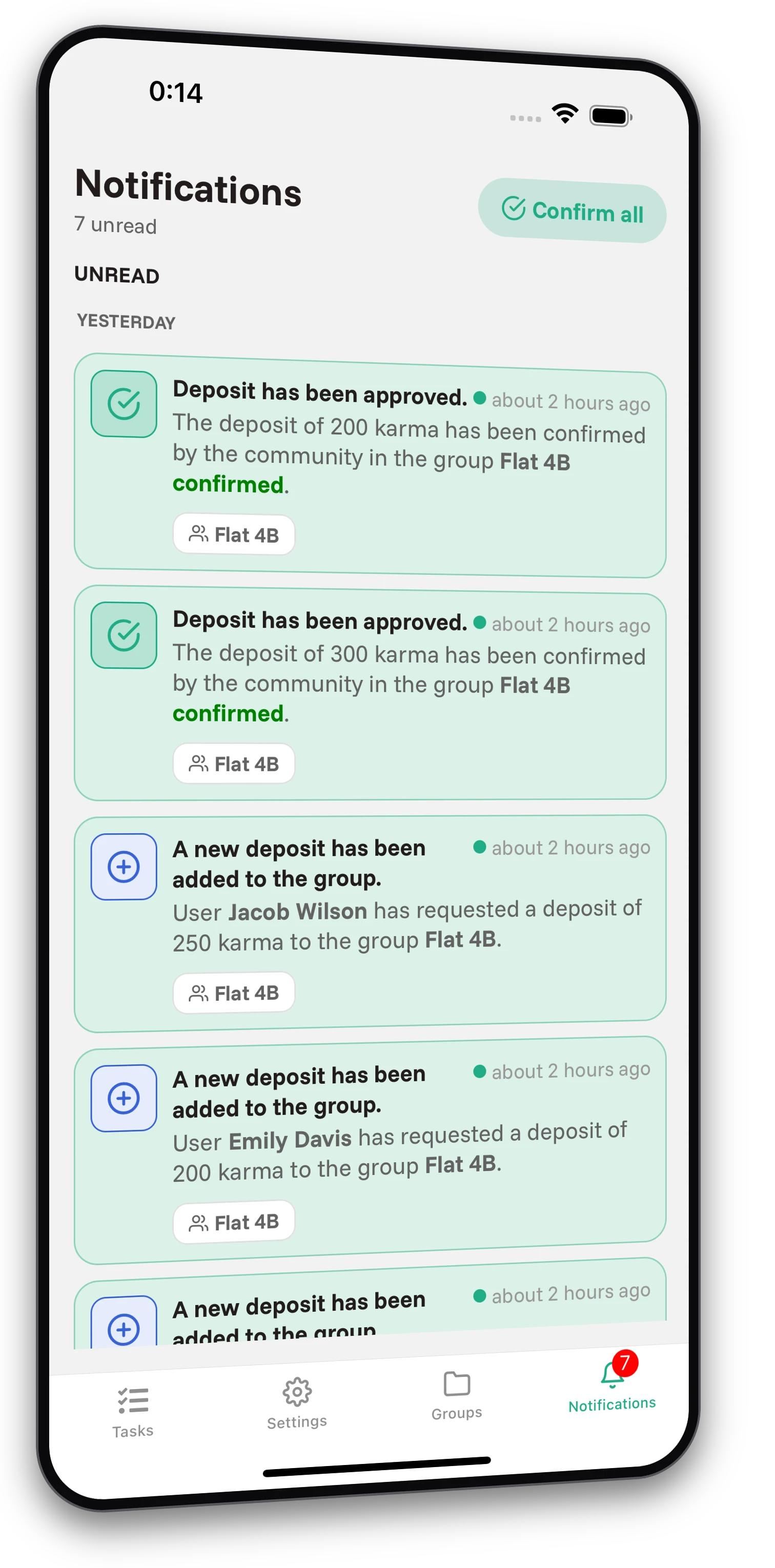 Screenshot of the Jobiro app - Many tasks and completely free and without limits.