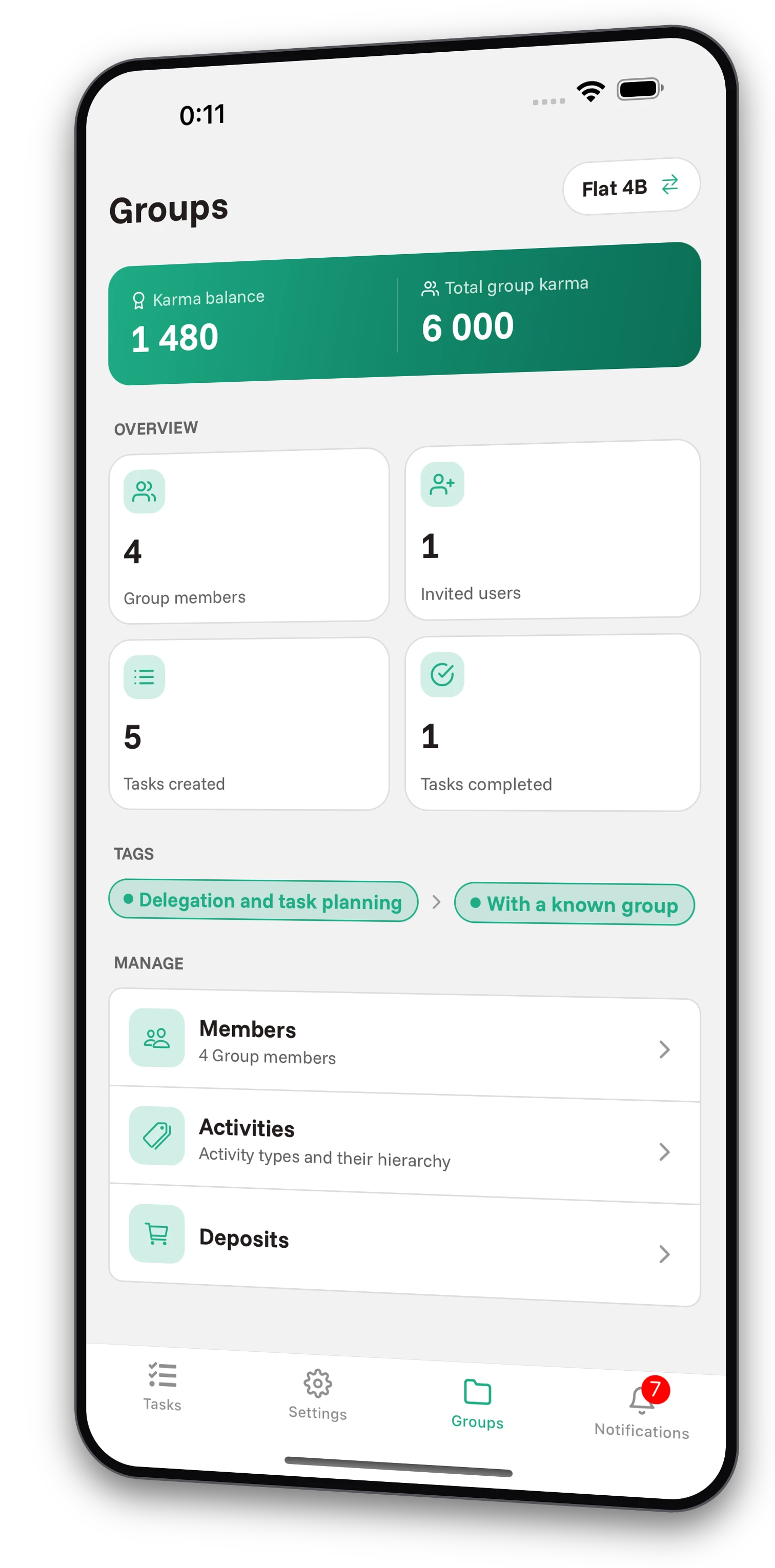 Set of screenshots from the Jobiro app - Preview of private groups for roommates. - Screenshot 2