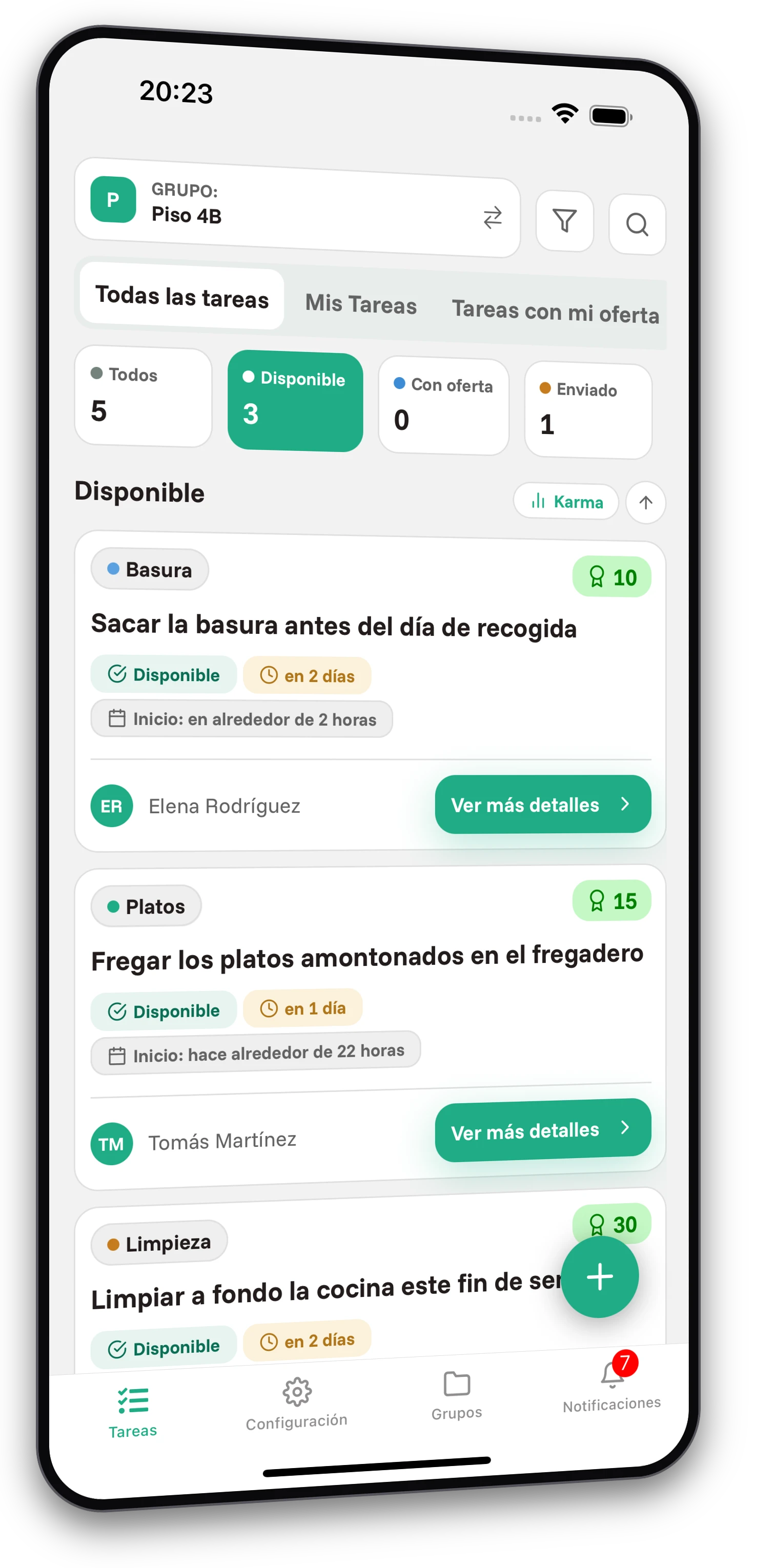 Conjunto de capturas de pantalla de la aplicación Jobiro - Vista previa de grupos privados para compañeros de piso. - Screenshot 1