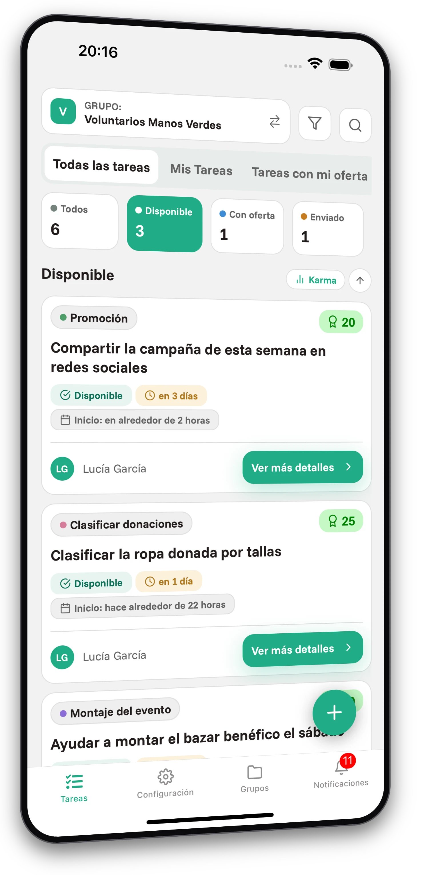 Conjunto de capturas de pantalla de la aplicación Jobiro - Vista previa de grupos privados para organizaciones sin fines de lucro. - Screenshot 1