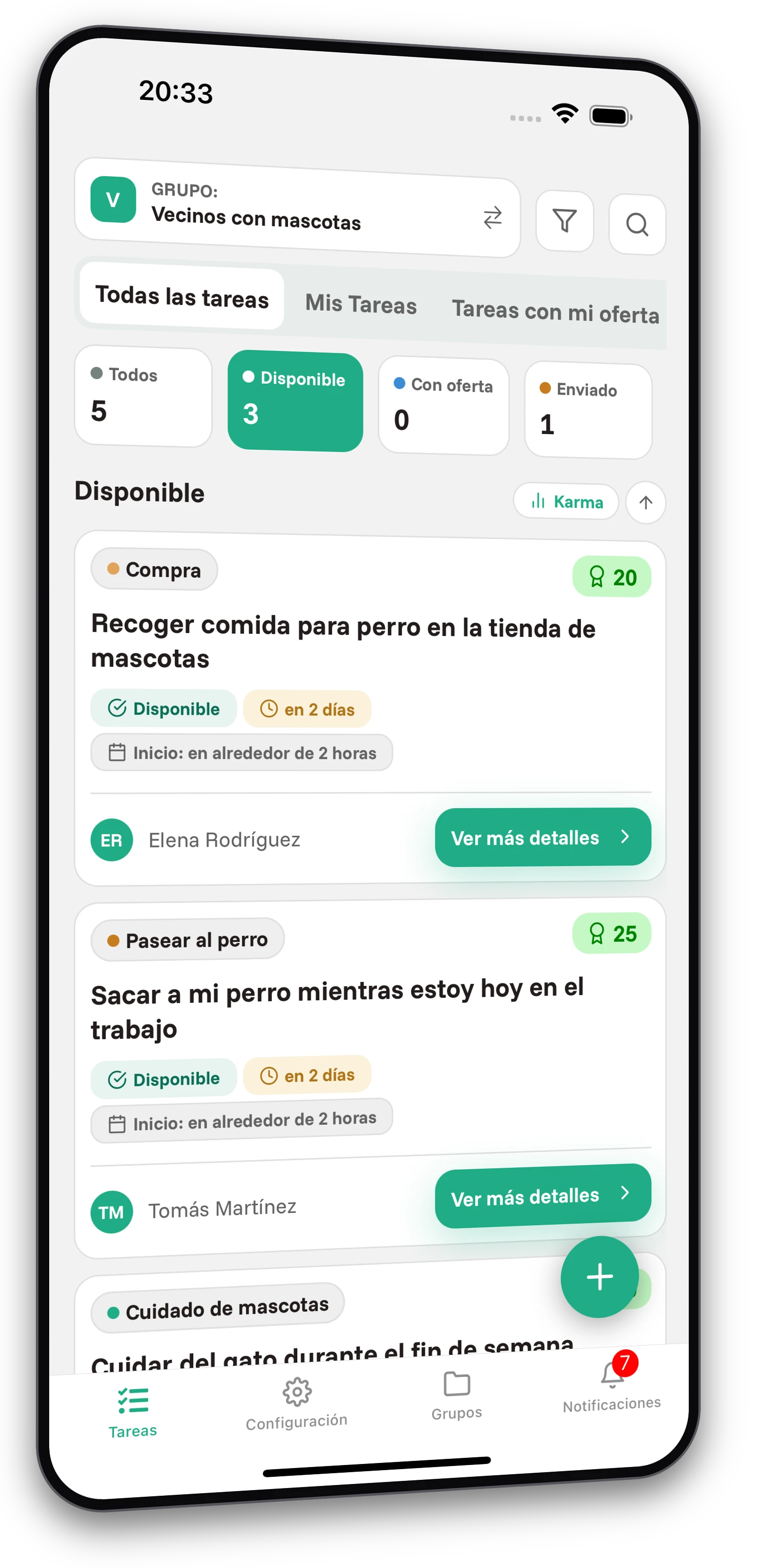 Conjunto de capturas de pantalla de la aplicación Jobiro - Vista previa de grupos privados para dueños de mascotas. - Screenshot 1