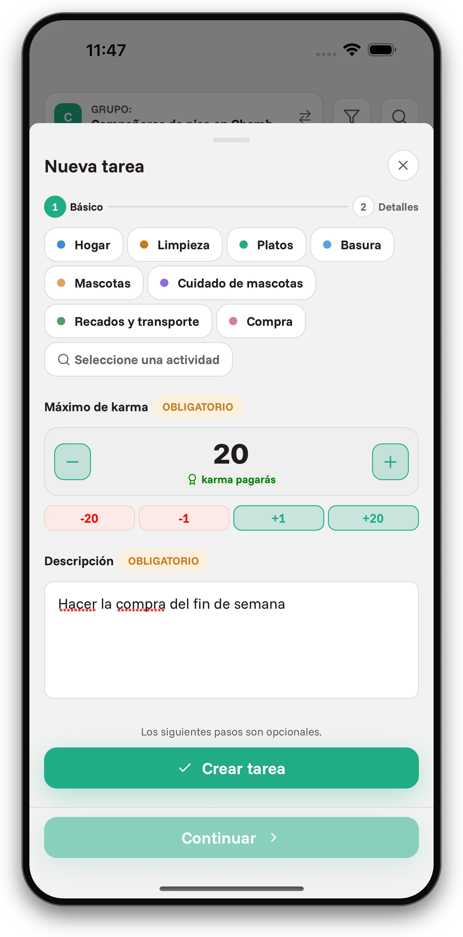 Capturas de pantalla de la aplicación Jobiro - Recompensa por las tareas en forma de karma. - Screenshot 1