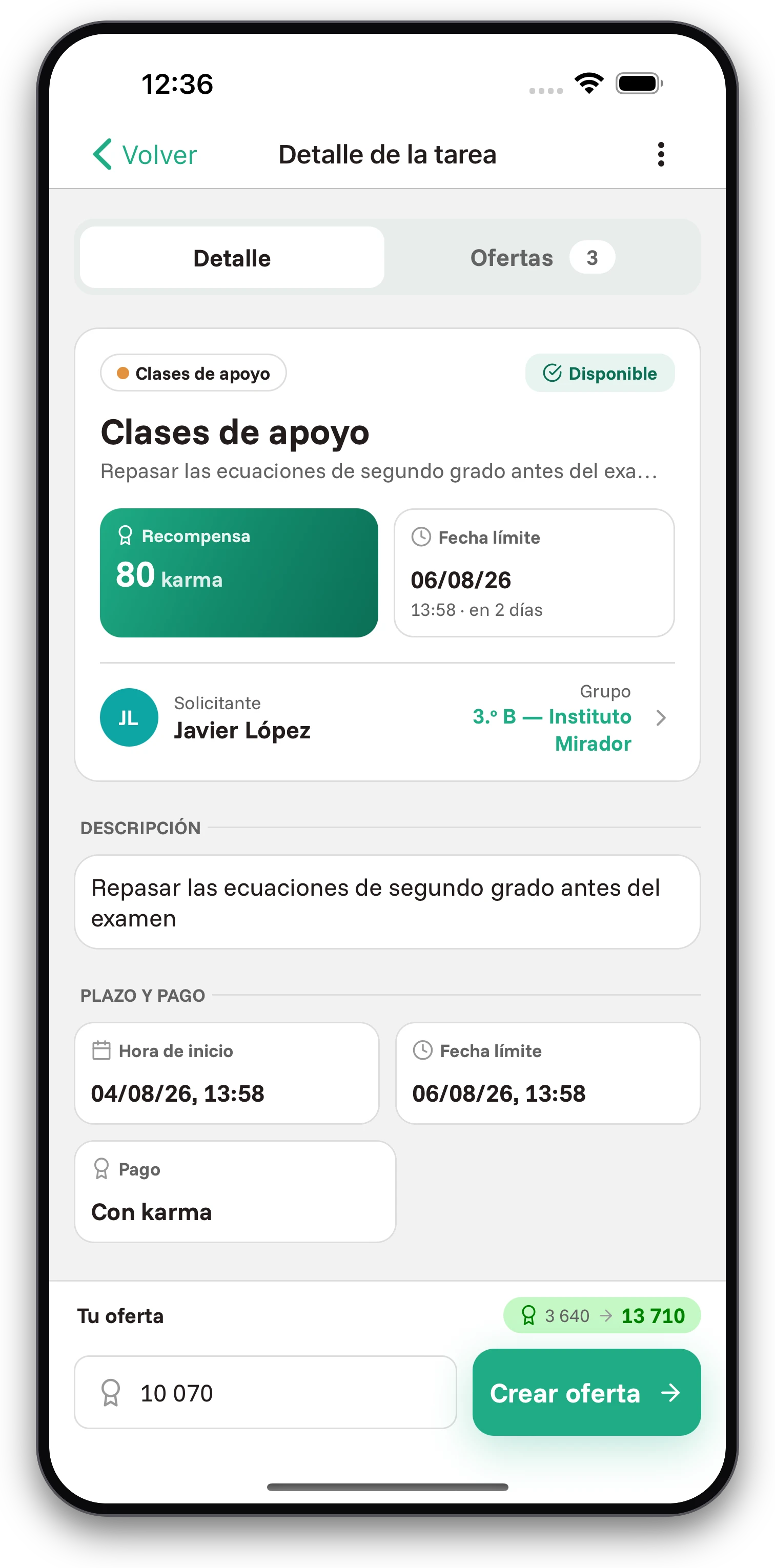Capturas de pantalla de la aplicación Jobiro - Pago con moneda virtual - karma. - Screenshot 1