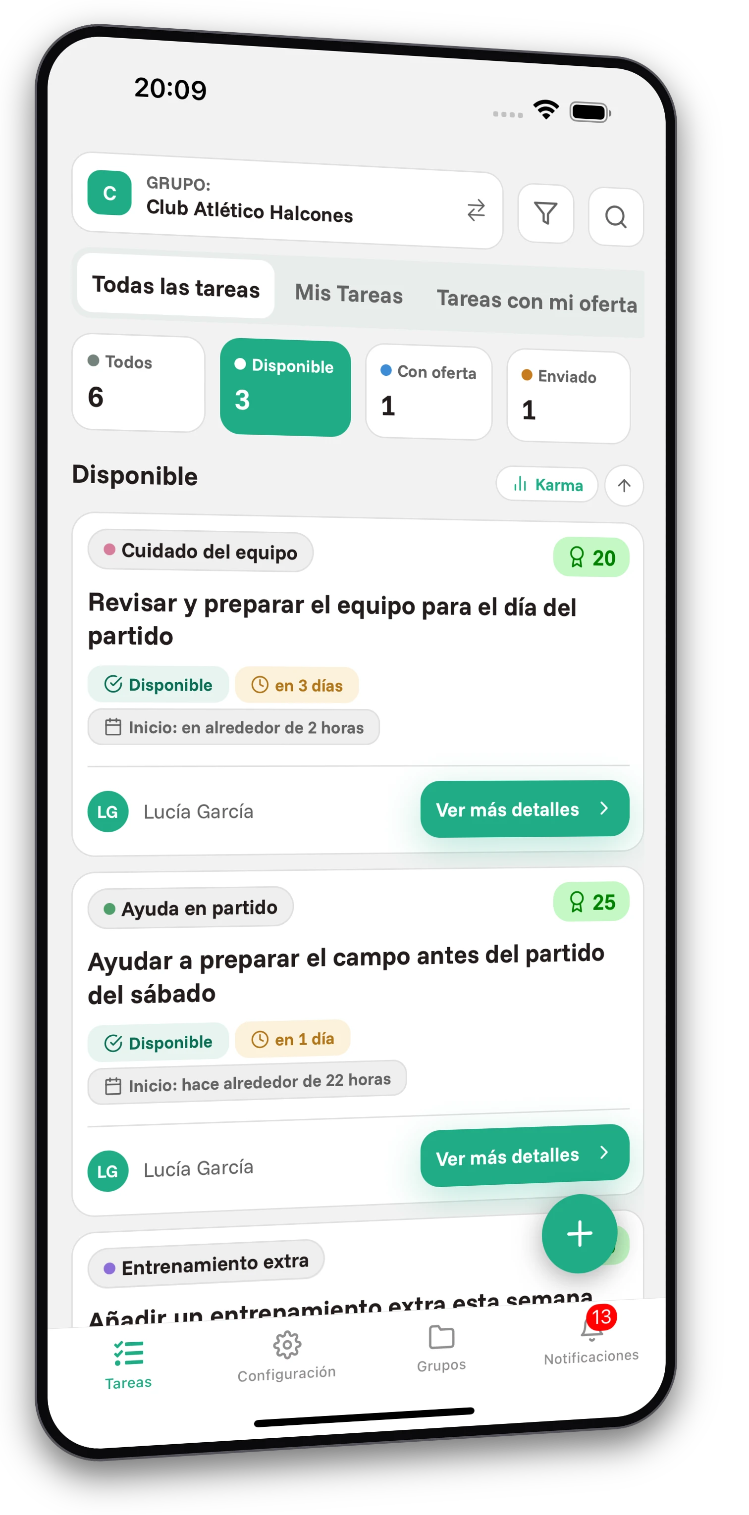 Conjunto de capturas de pantalla de la aplicación Jobiro - Vista previa de grupos privados para entrenadores y deportistas. - Screenshot 1
