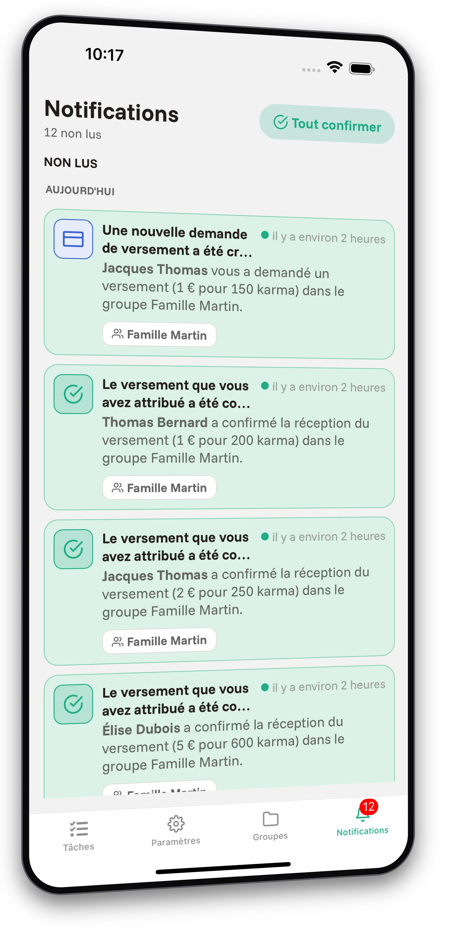 Capture d'écran de l'application Jobiro - De nombreuses tâches, entièrement gratuite et sans limites.