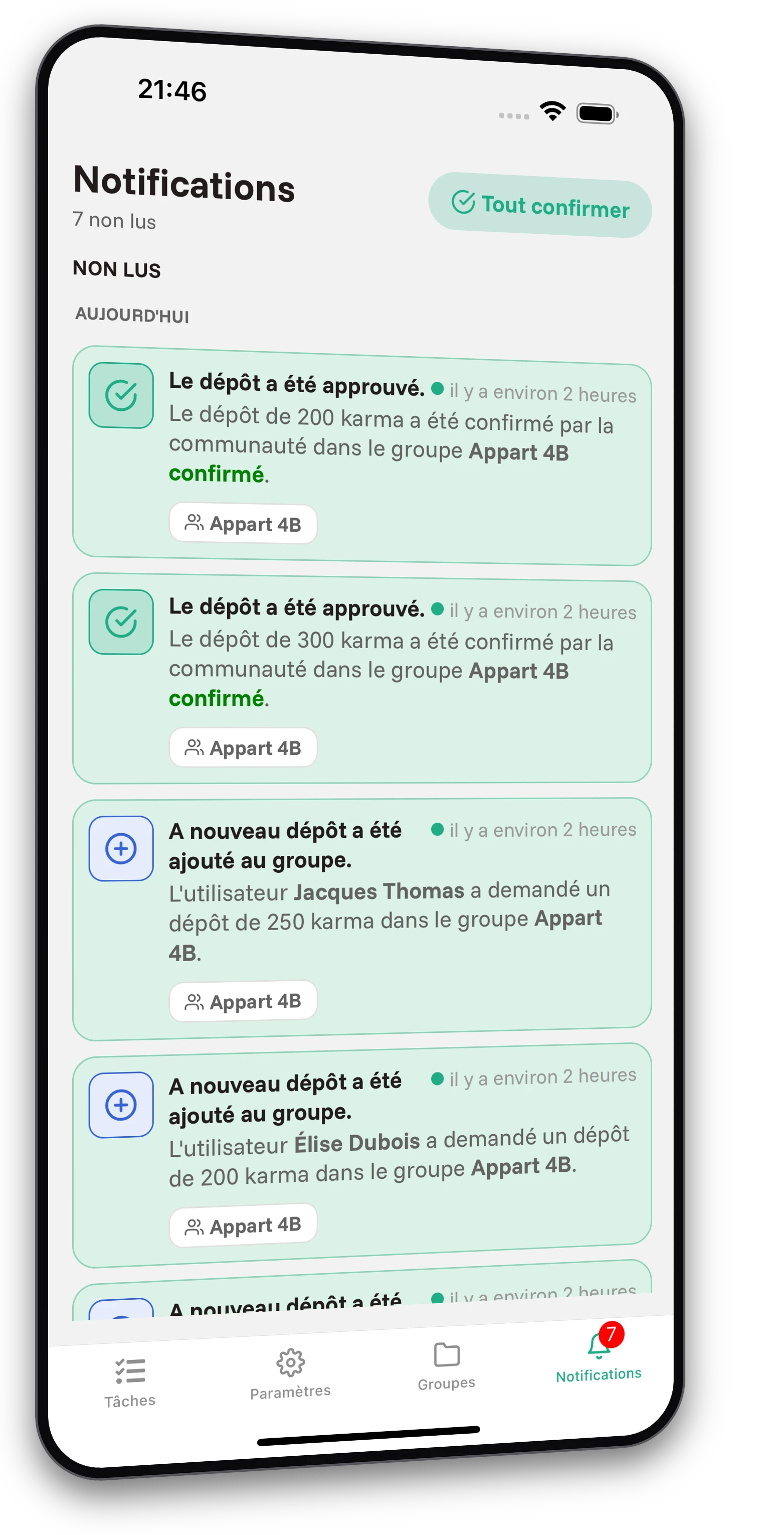 Capture d'écran de l'application Jobiro - De nombreuses tâches, entièrement gratuite et sans limites.