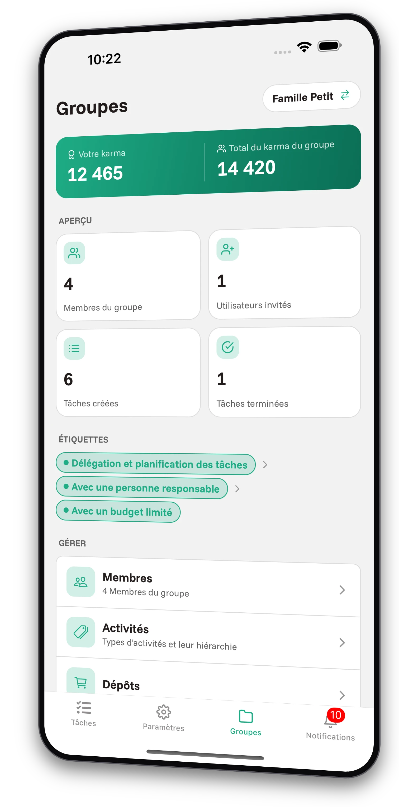 Ensemble de captures d'écran de l'application Jobiro - Aperçu des groupes privés pour les parents. - Screenshot 2