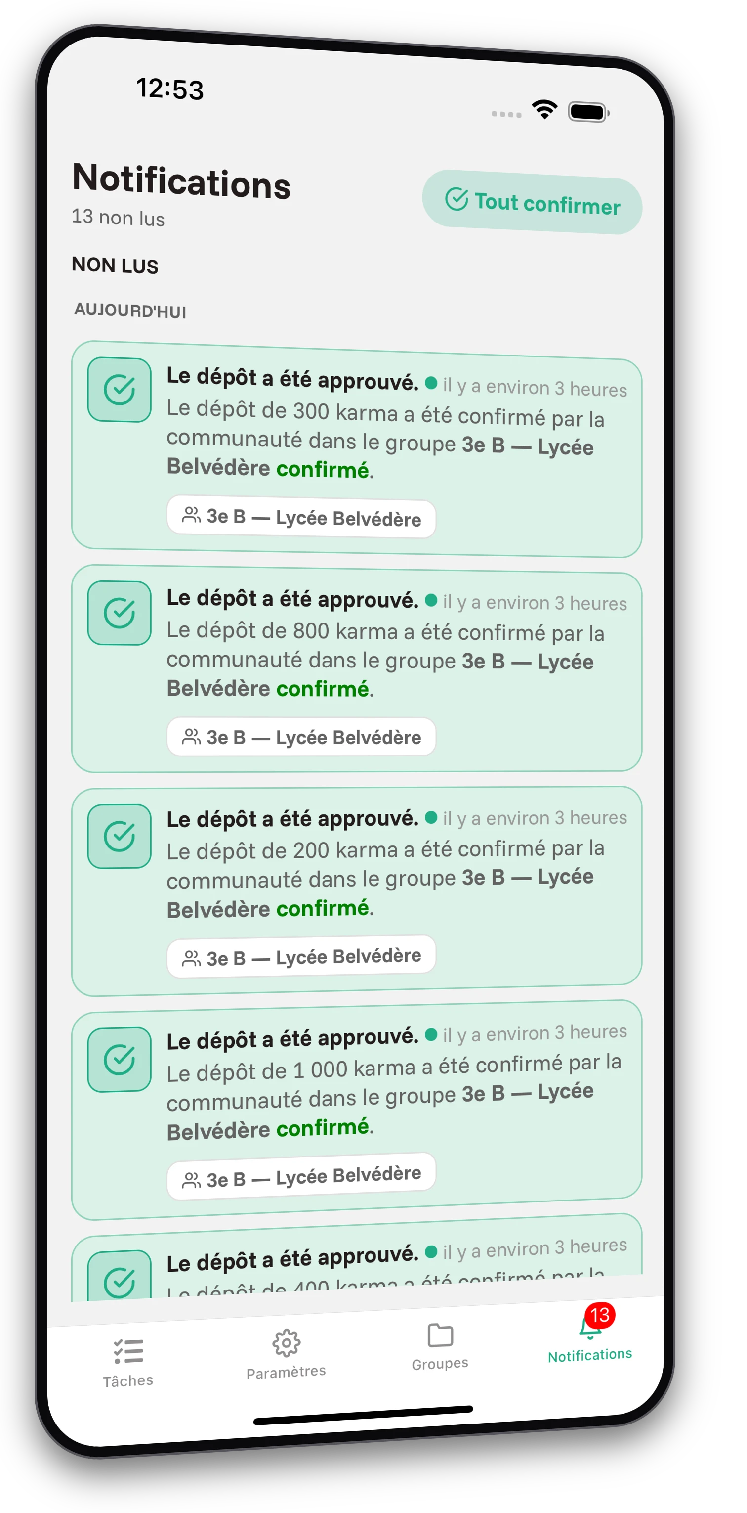 Capture d'écran de l'application Jobiro - De nombreuses tâches, entièrement gratuite et sans limites.