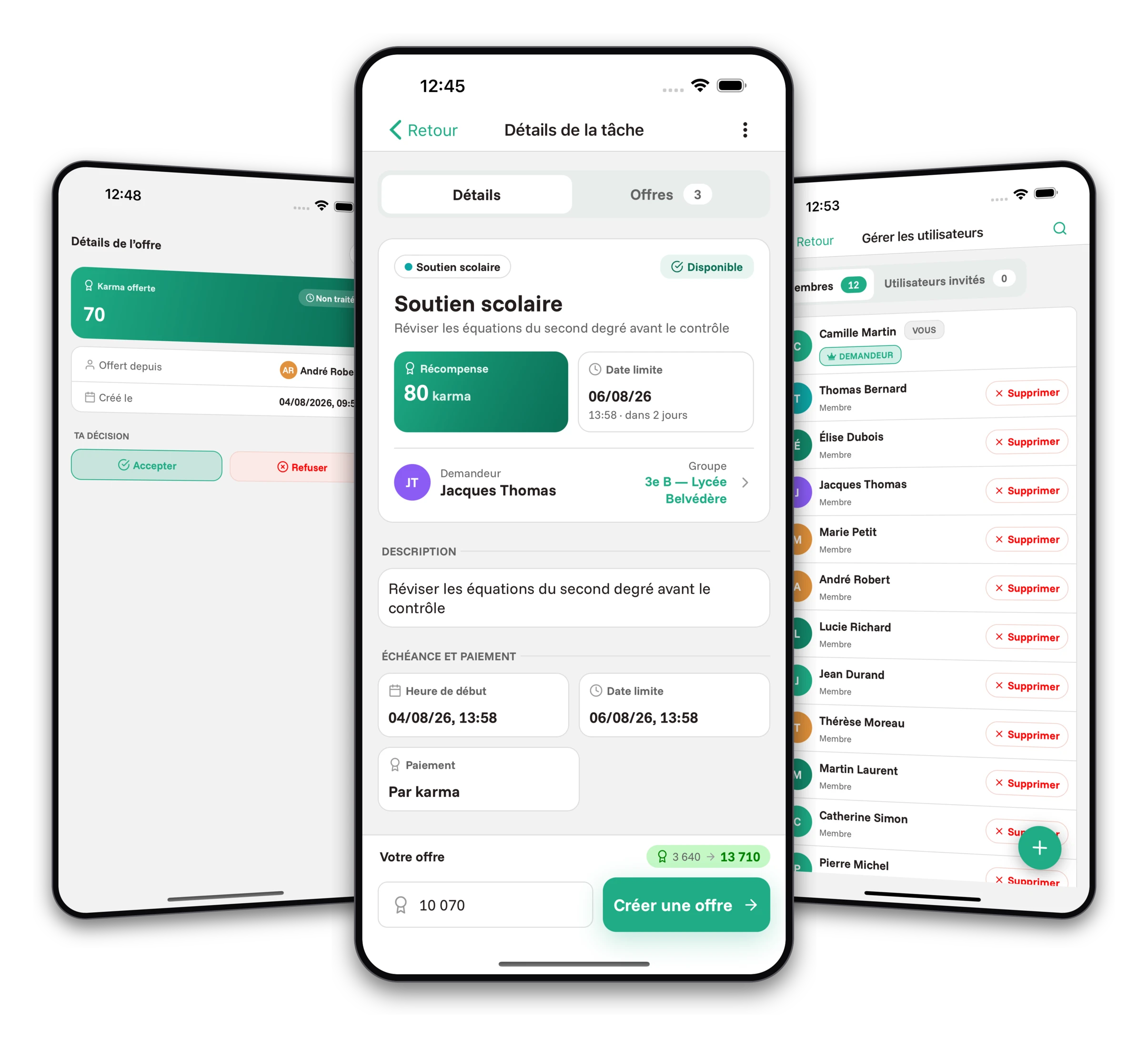 Captures d'écran de l'application Jobiro - Paiement en monnaie virtuelle - karma.