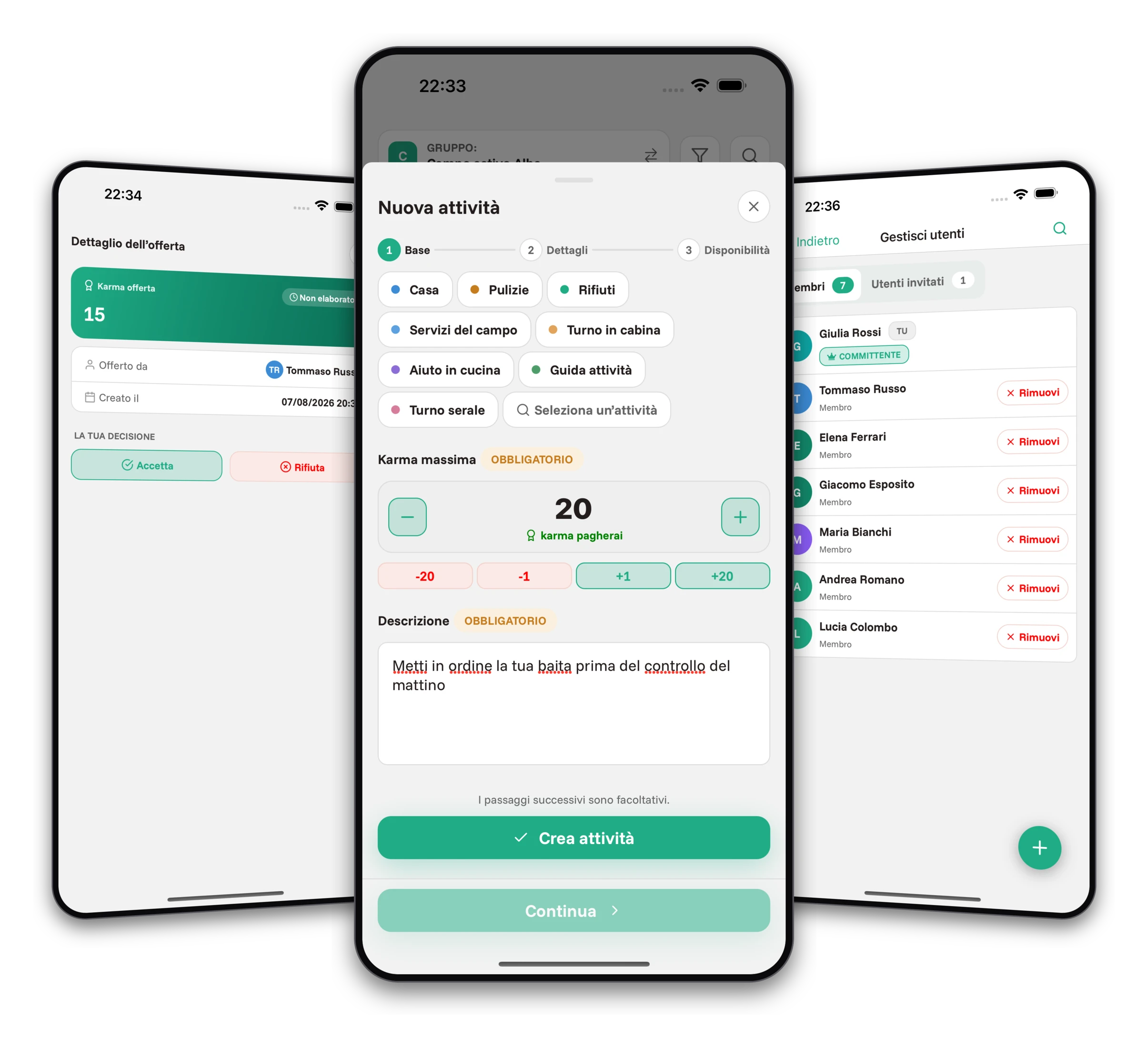 Screenshot dell'app Jobiro - Pagamenti in valuta virtuale.