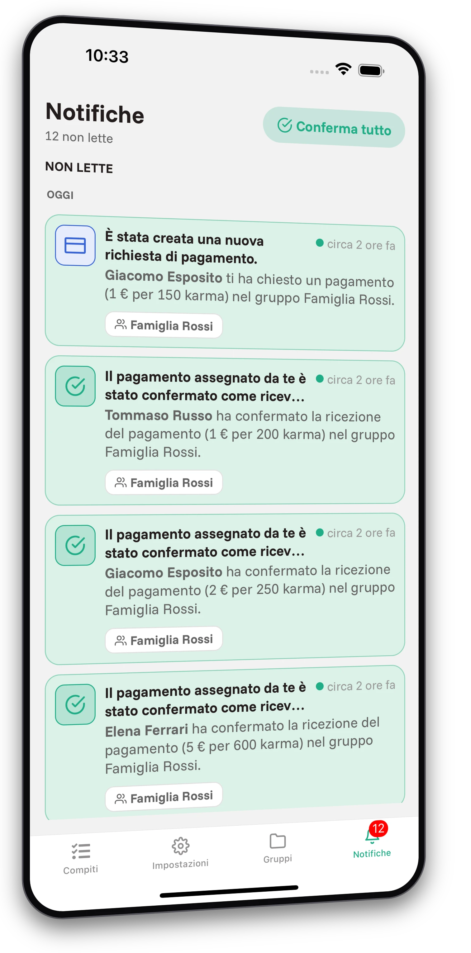 Screenshot dell'app Jobiro - Molte attività, completamente gratuita e senza limitazioni.