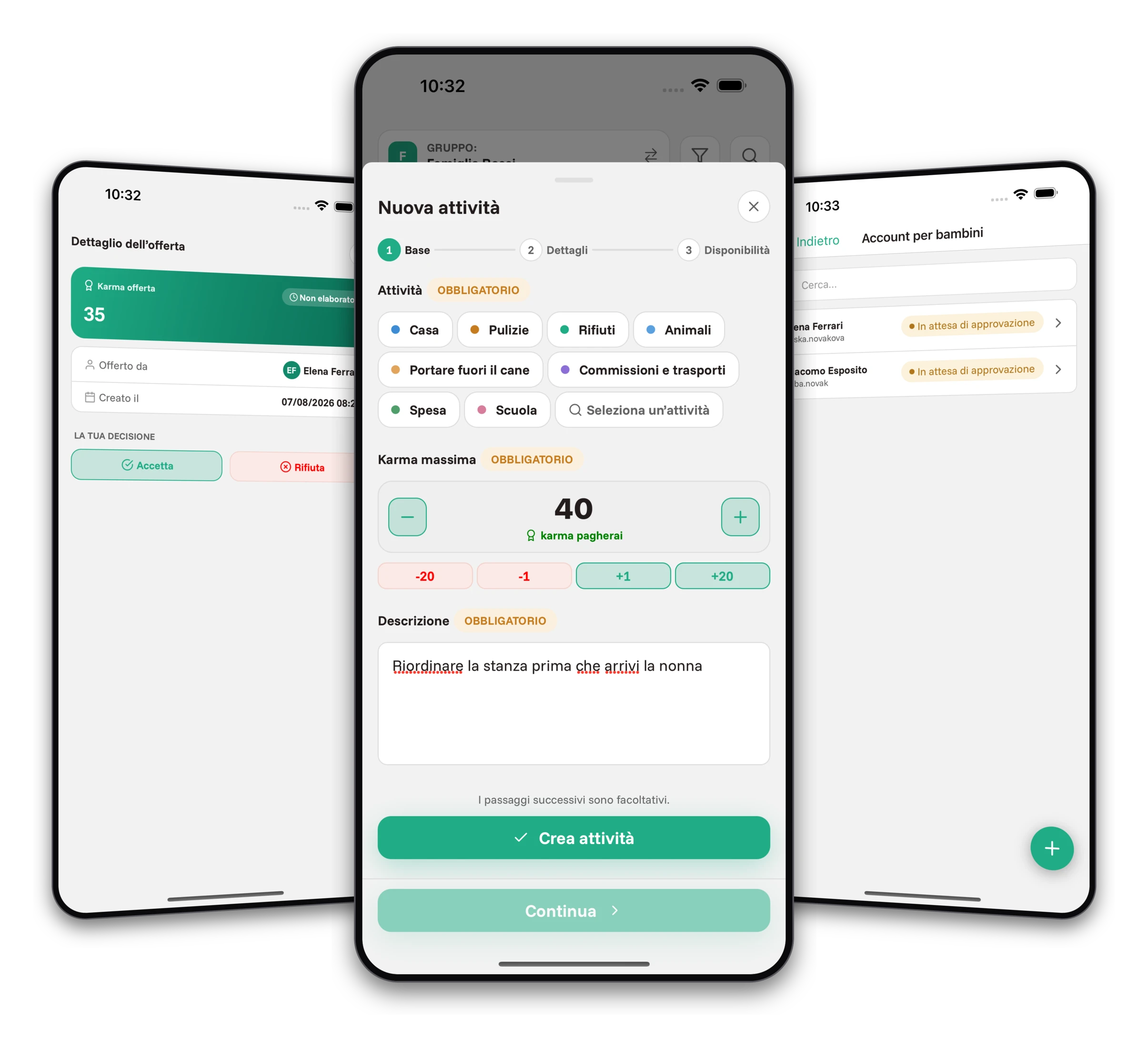 Screenshot dell'app Jobiro - Pagamenti in valuta virtuale.