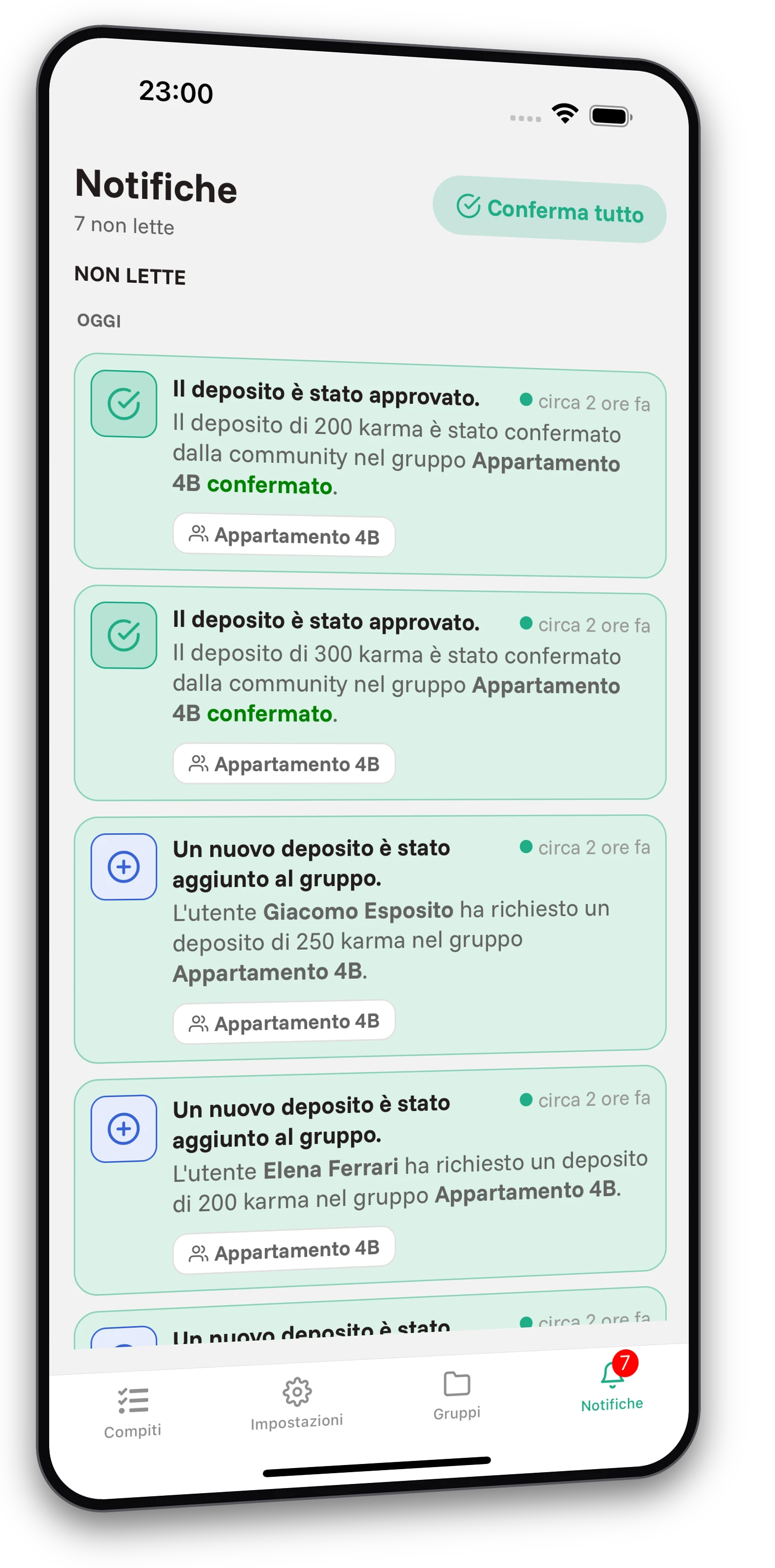 Screenshot dell'app Jobiro - Molte attività, completamente gratuita e senza limitazioni.