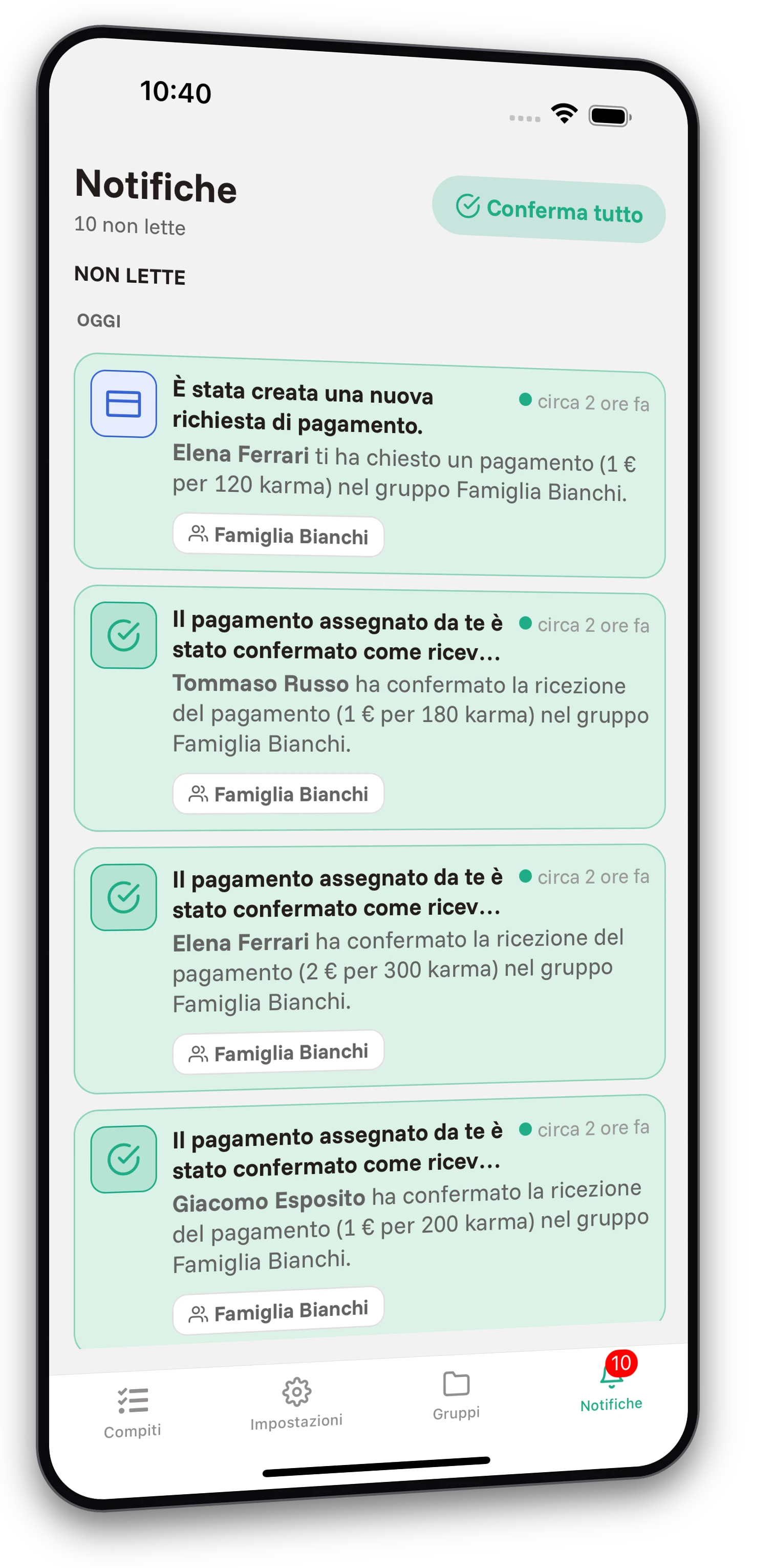 Screenshot dell'app Jobiro - Molte attività, completamente gratuita e senza limitazioni.