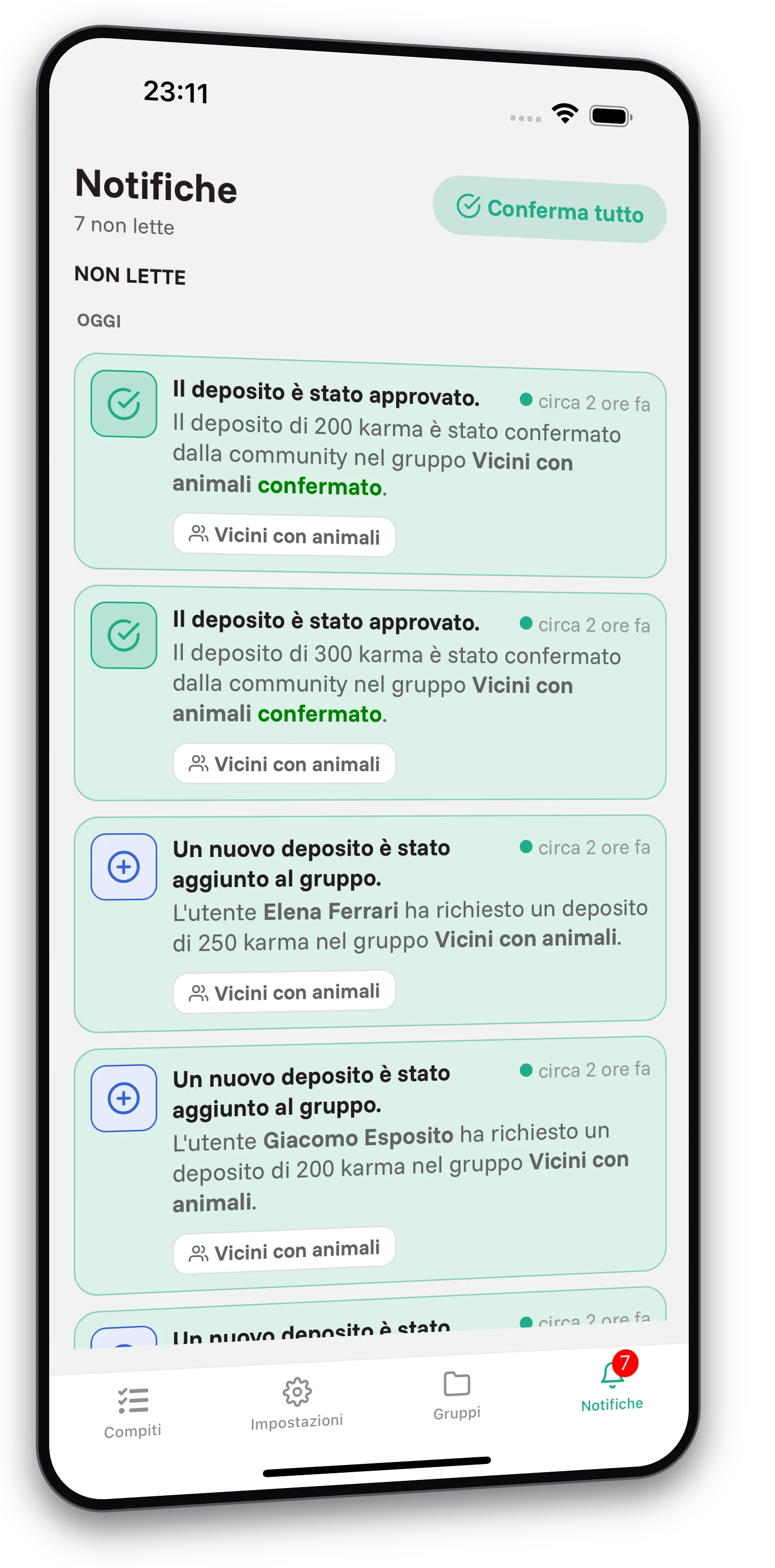 Screenshot dell'app Jobiro - Molte attività, completamente gratuita e senza limitazioni.