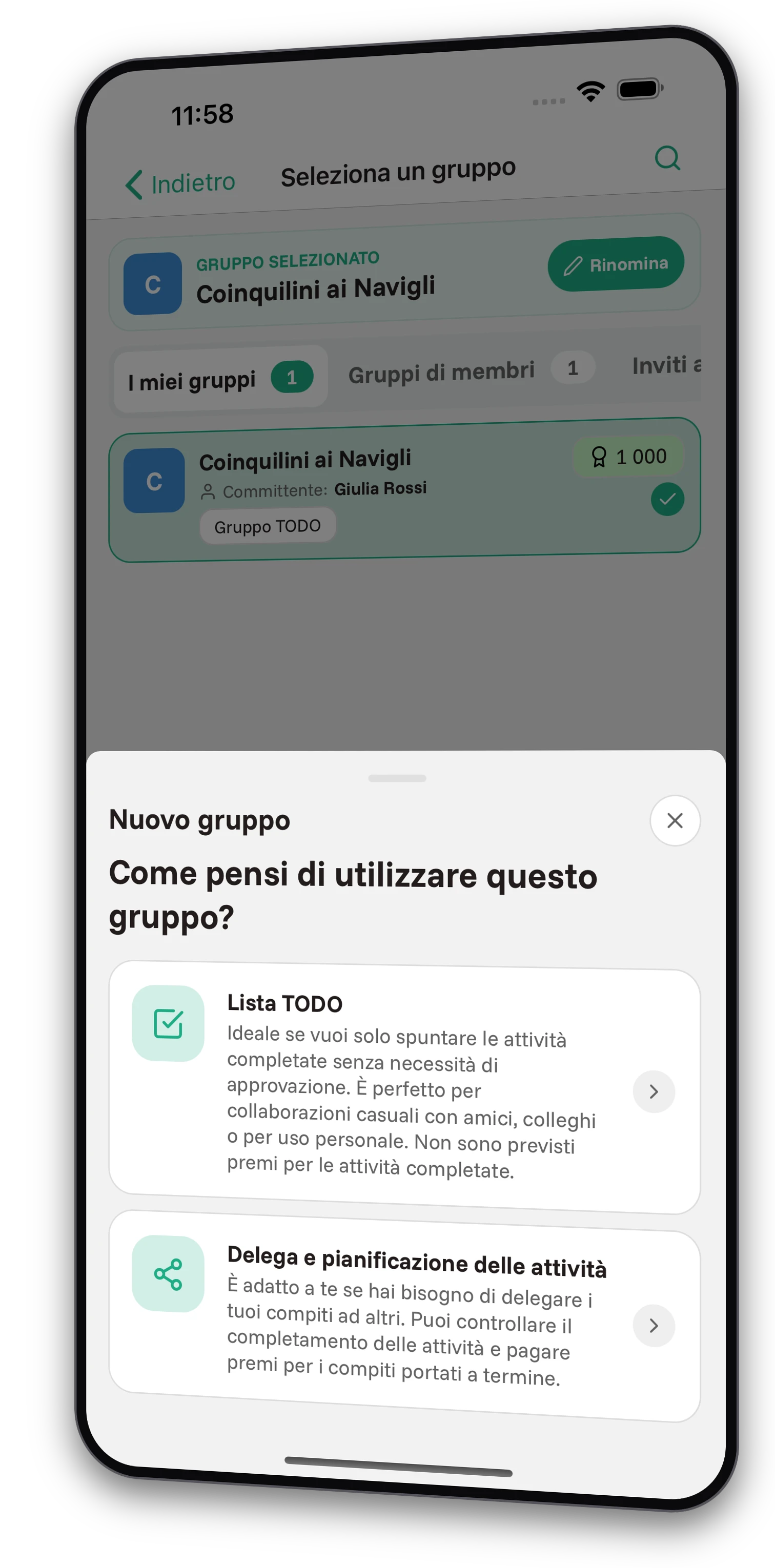 Screenshot dell'app Jobiro - Ricompensa per le attività sotto forma di karma. - Screenshot 3