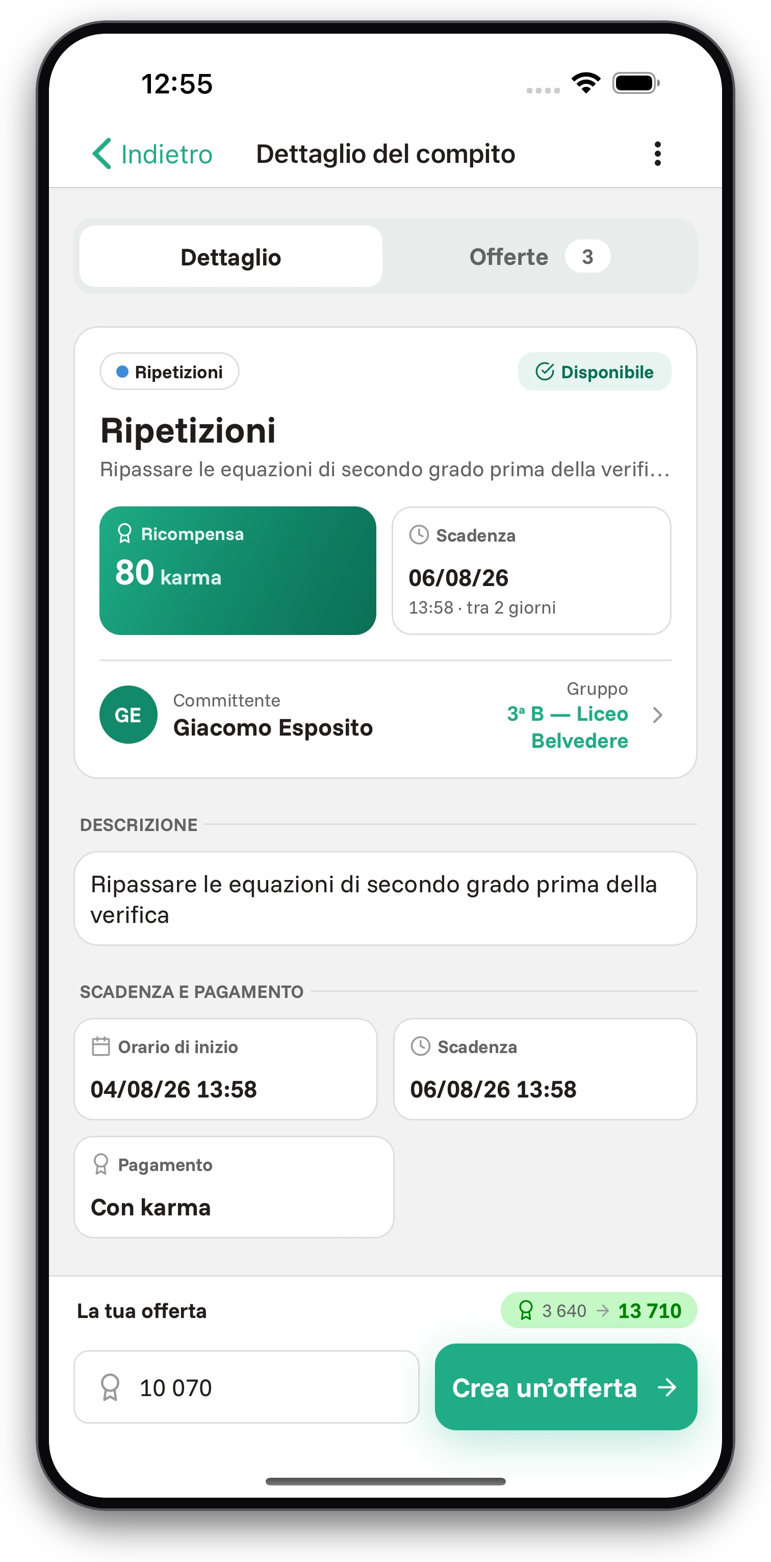 Screenshot dell'app Jobiro - Pagamento in valuta virtuale - karma. - Screenshot 1