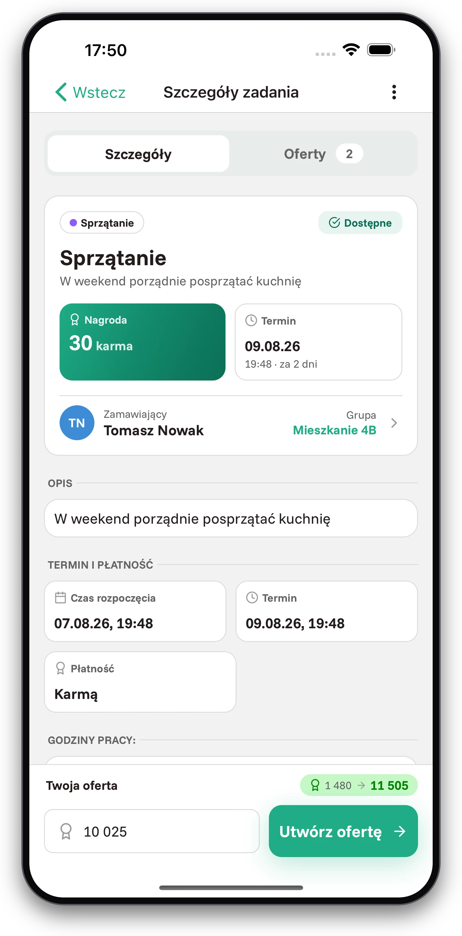 Screenshoty aplikacji Jobiro - Tworzenie zadań. - Screenshot 1