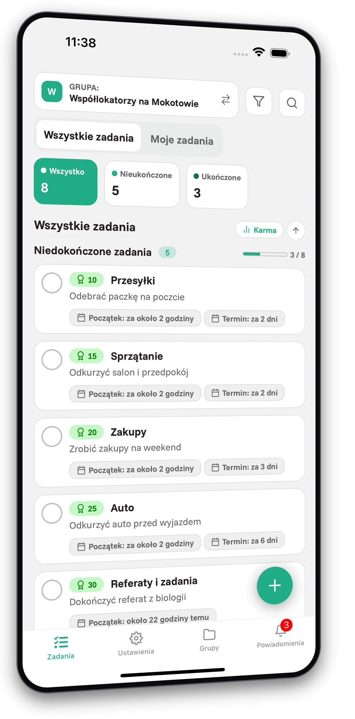 Zestaw screenshotów aplikacji Jobiro - Podgląd prywatnych grup dla uczniów szkół podstawowych. - Screenshot 1