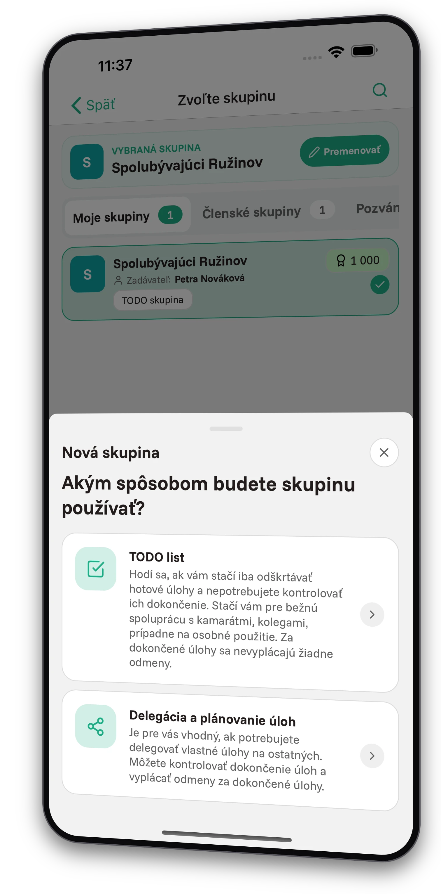 Screenshoty z aplikácie Jobiro - Odmena za úlohy v podobe karmy. - Screenshot 3