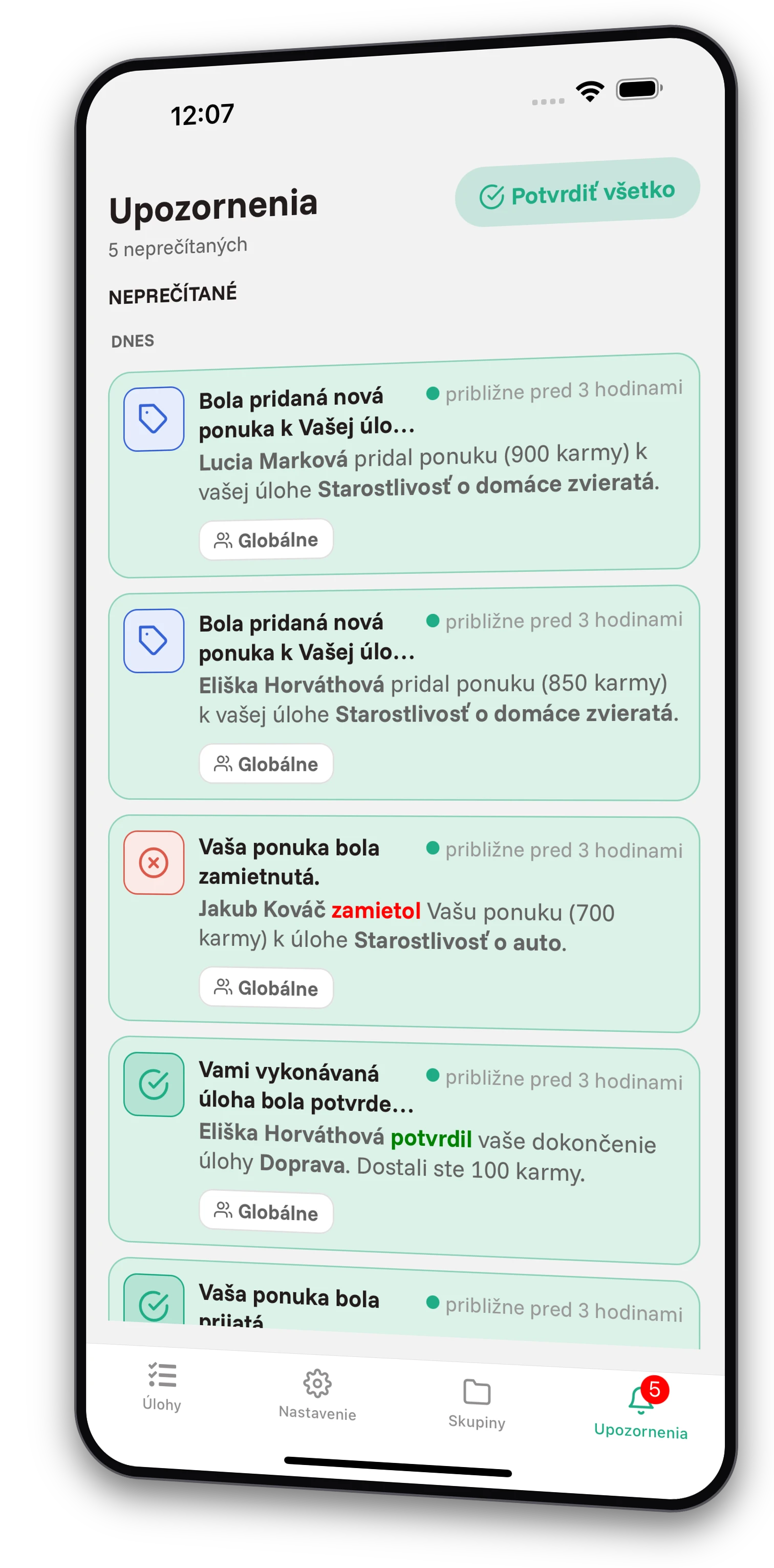 Screenshoty z aplikácie Jobiro - Výber riešiteľa úlohy a najlepšie ponuky. - Screenshot 3
